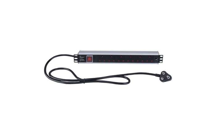 Linkbasic 6 Way Aluminium Moulded Rack Mount PDU