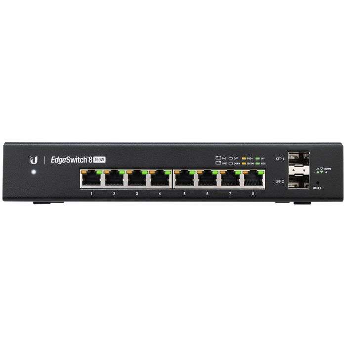 Ubiquiti UISP EdgeSwitch 8 Port PoE 150W 2SFP | ES-8-150W