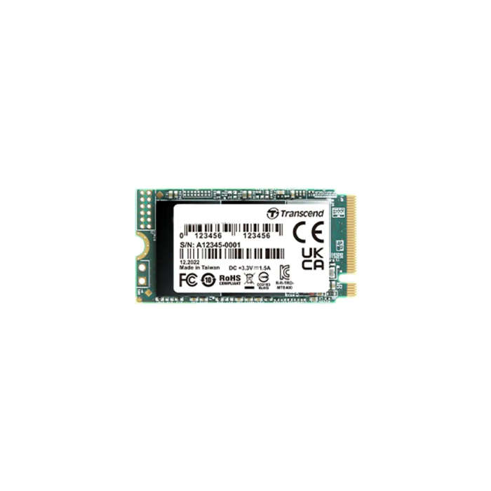 Transcend 256GB MTE400 M.2 NVME GEN 3X4 2242 SSD -DRAM Less 3D TLC