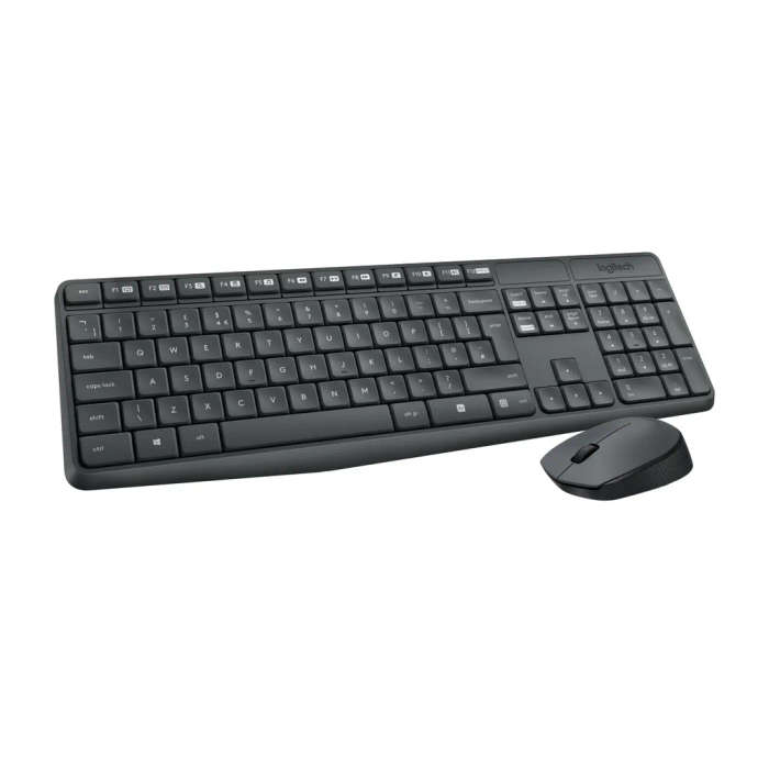 Logitech MK235 Wireless Keyboard and Mouse Combo - Grey - US INT'L - 2.4GHZ - N/A - INTNL-973 - (...