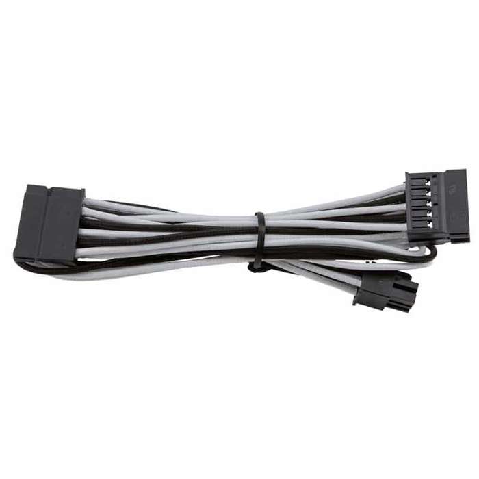 Corsair - Premium Individually Sleeved SATA Cable - White/Black