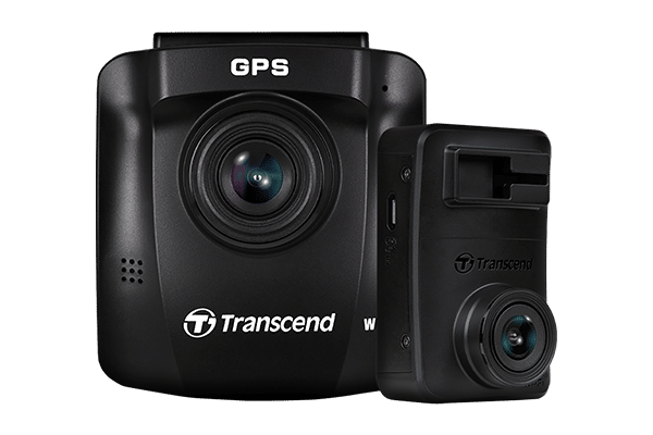 Transcend DP620 Front &amp; Rear dual Dashcam with 2 x 64GB high endurance MicroSD Cards