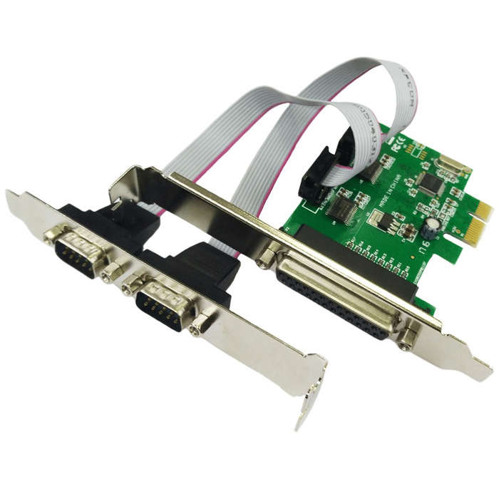 Mecer PCI-e Multi I/O Card (2 x 16C550 Serial &amp; 1 x ECP / EPP Parallel) with Low Profile Bracket
