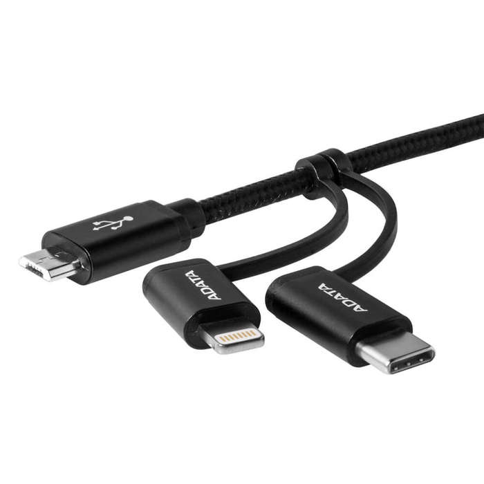 Adata Black USB 2.0 2-in-1 Universable Sync+Charge Cable