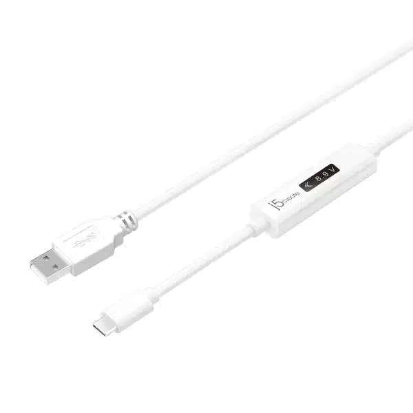 j5create JUCP13 USB-C Dynamic Power Meter Charging Cable