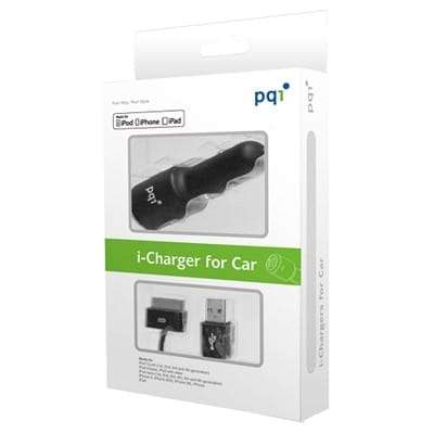 PQI Car charger for lightning 8pins + miCroUSB - 62cm