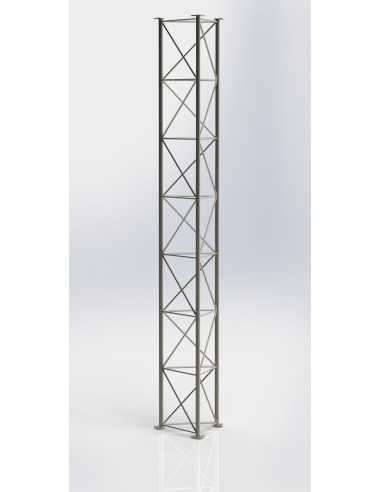 Lattice Mast 3m Section (Revised). ZigZag bracing and flange joint.