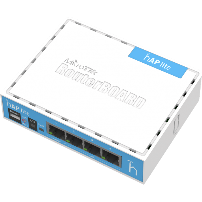 MikroTik hAP lite - 2.4GHz desktop Wi-Fi Router - mountable