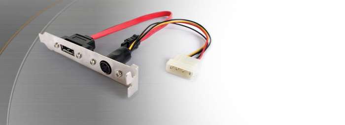 Icydock Hybrid External e SATA + AC Power Connector on PCI