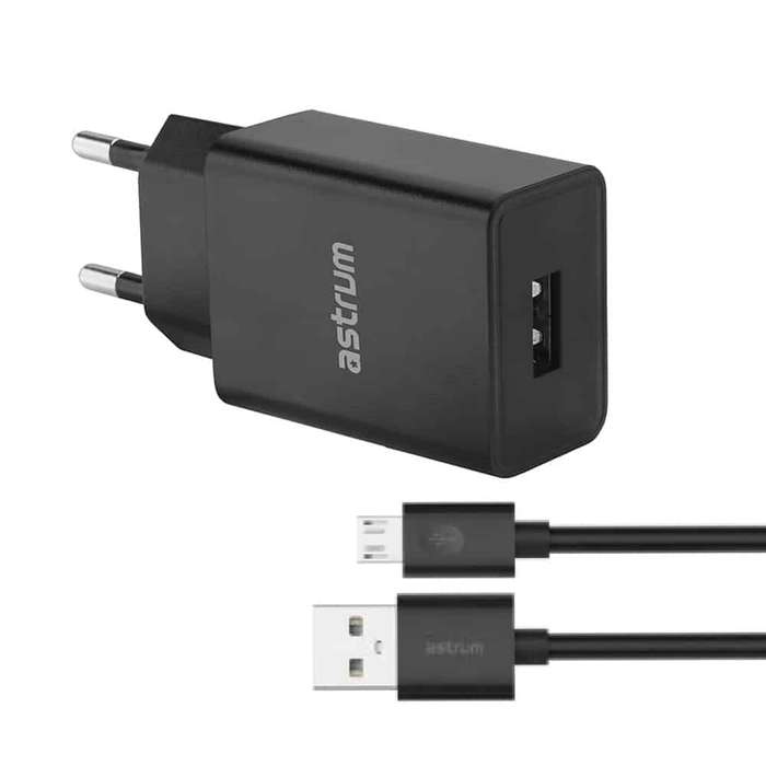 Astrum PRO U20 USB 10W Charger + Micro USB Cable U20 Black