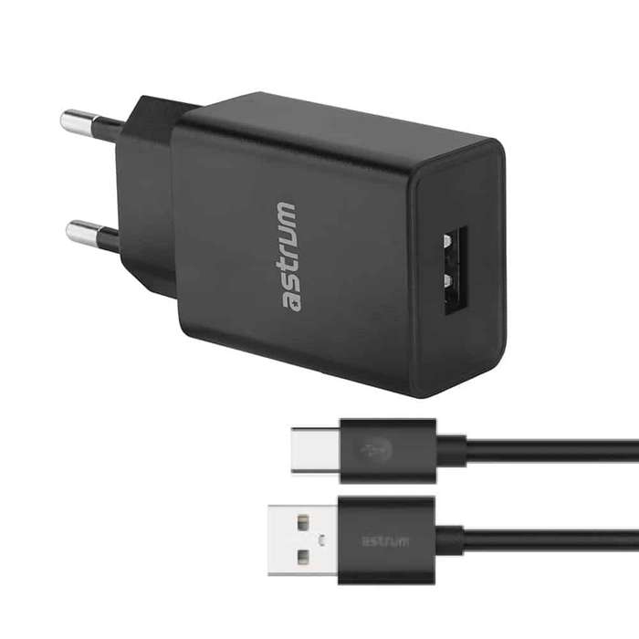 Astrum PRO U20 USB 10W Charger + Type-C USB Cable U20 Black