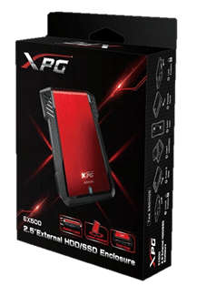 Adata XPG EX500U3-CRD Black &amp; Red 2.5" SATA External Enclosure