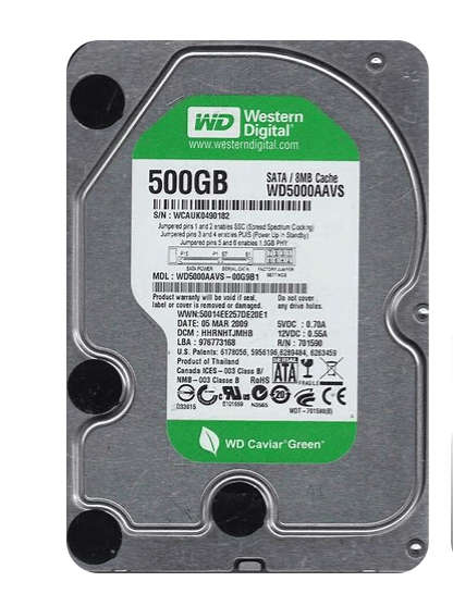 500GB Western Digital 3.5" SATA Desktop HD