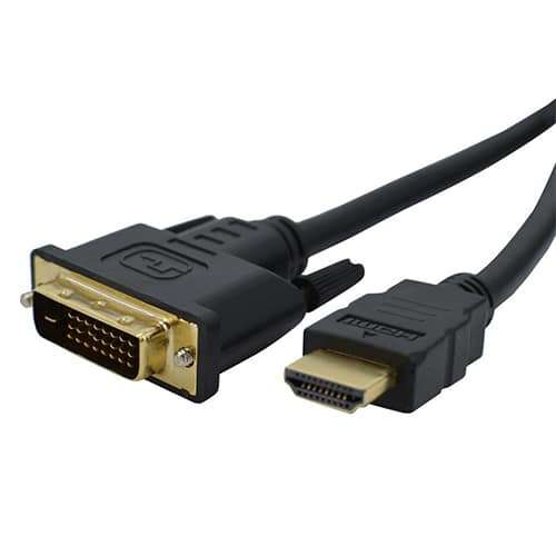 HDMI to DVI (HDMI Male - DVI-D Male) Black - Components
