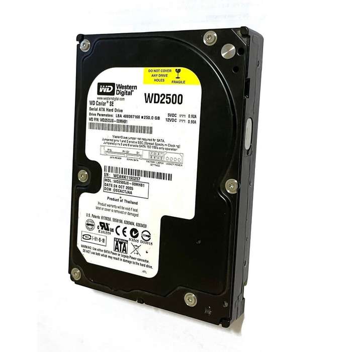 250GB Western Digital 3.5" SATA 7200rpm 8MB Desktop HD