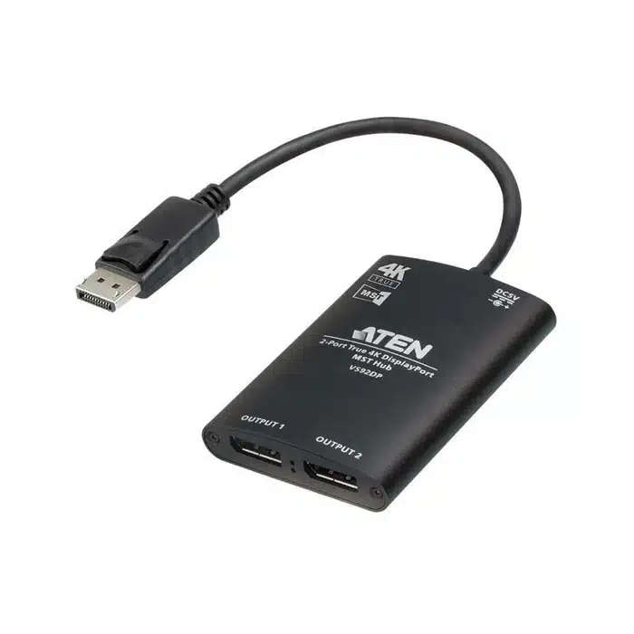 Aten Video Port Type: DisplayPort, Video out: DisplayPort. Maximum resolution: 3840 x 2160 pixels...