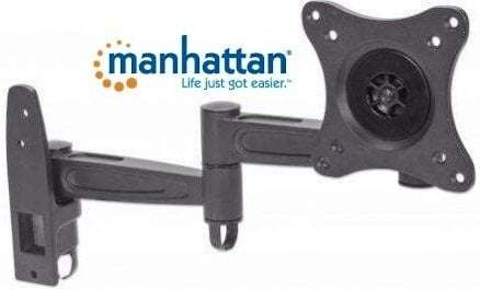Manhattan Universal FlatPanel TV Articulating Wall Mount - Double arm supports one 13 to 27 telev...