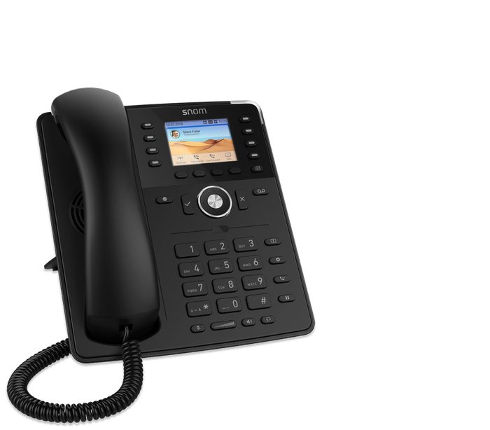 Snom D735 12-line Desktop SIP Phone - No PSU Included - Hi-Res 2.7" Colour TFT Display - USB