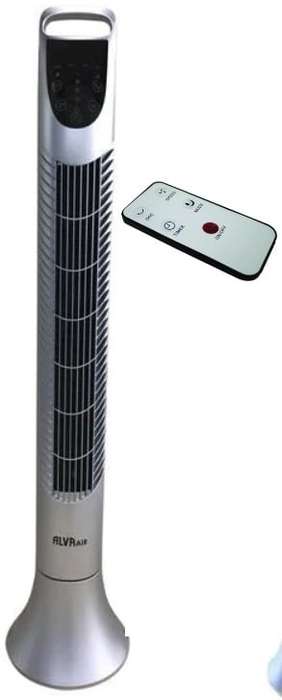 Alva Air 92cm Tower Fan- Contemporary Metallic Finish, Multi-Functional