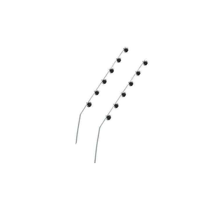 Flat Bar 5 wire Angled Black P/coated Bracket