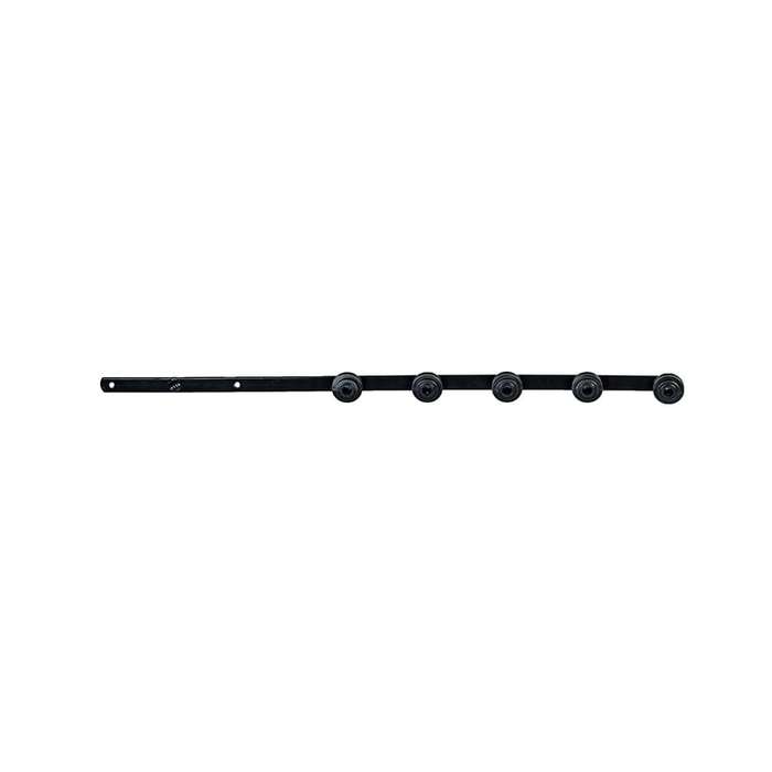 Flat Bar 5 wire Straight Black P/coated Bracket