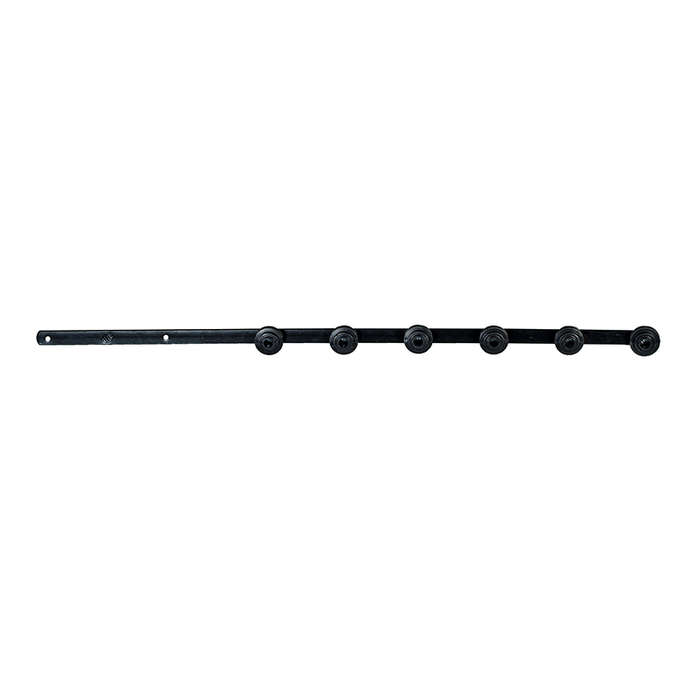 Flat Bar 6 wire Straight Black P/coated Bracket