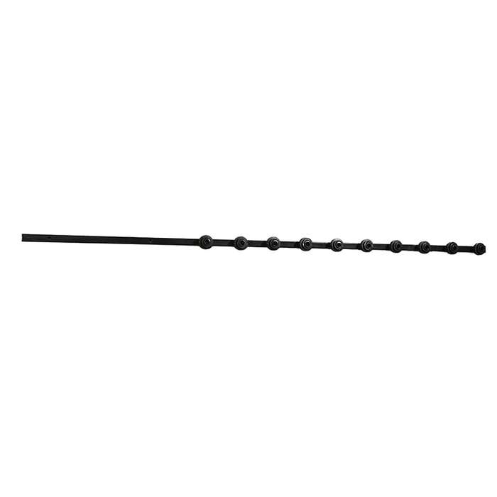 Sq tubing 10wire strght blck p/coat brck