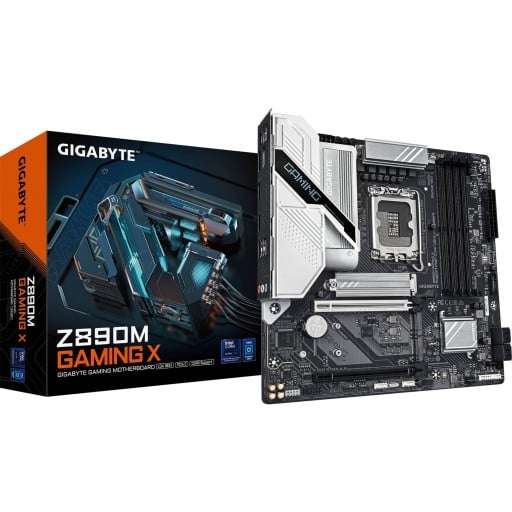 Gigabyte GA-Z890M-GAMING-X Z890M GAMING X Intel Z890 Arrow Lake LGA1851 Micro-ATX Desktop Motherb...