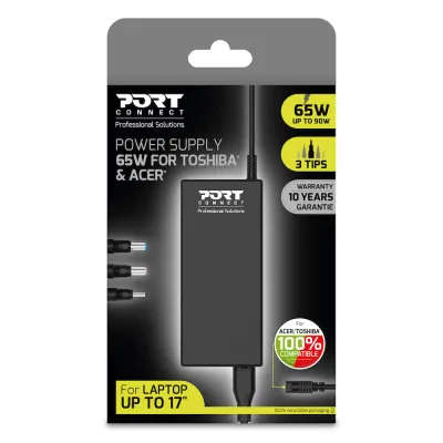 Port 65W Acer & Toshiba AC Adapter