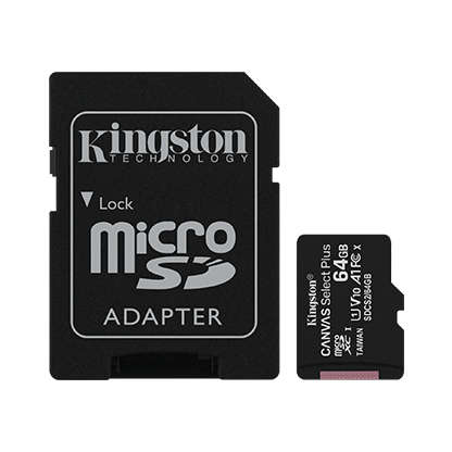 Kingston 64 GB MicroSD Micro SD Card, Class 10, UHS-I