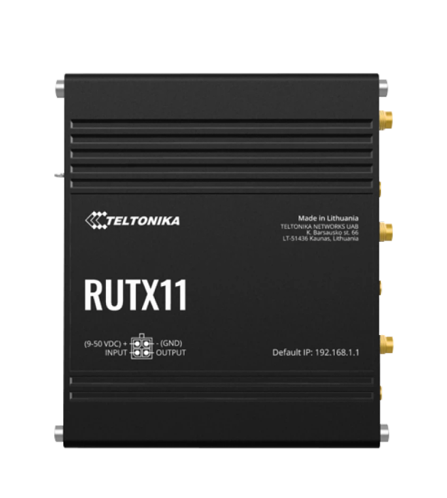 Teltonika RUTX11 LTE Cat 6 Industrial Router,Dual-SIM, Wi-FI 5, 1 x WAN1