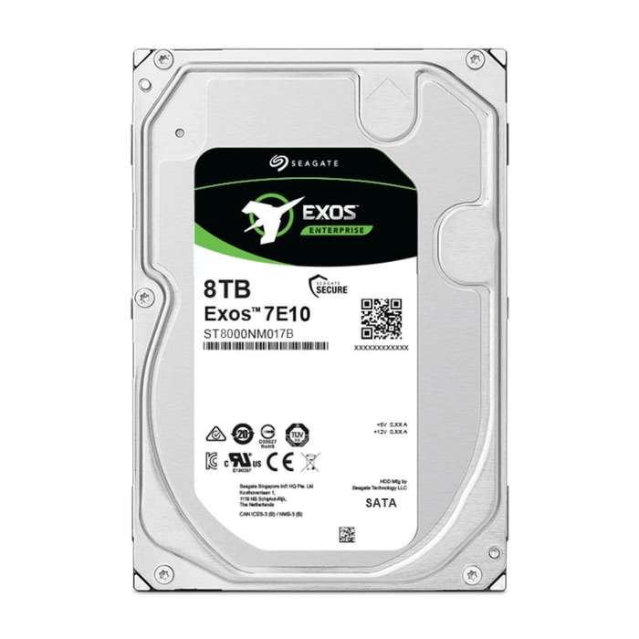 Seagate Exos 7E10 8TB Hard Drive - Internal - SATA (SATA/600)