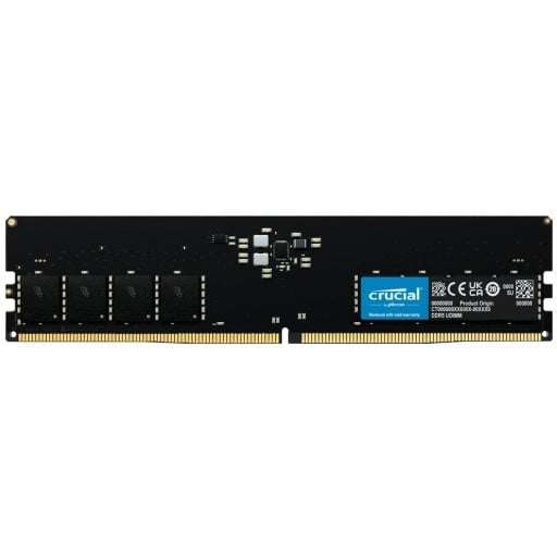 Crucial 32GB (1x32GB) DDR5-4800MHz CL40 1.10V Black Desktop Memory
