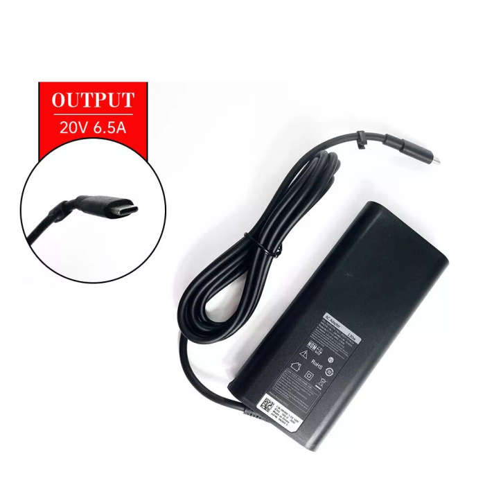 130W USB-C, For Dell Laptops (Also compatible w/ USB-C Lenovo, HP, Ace