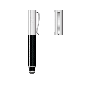Carbon Fibre Aluminium fine-tip pen with Stylus point