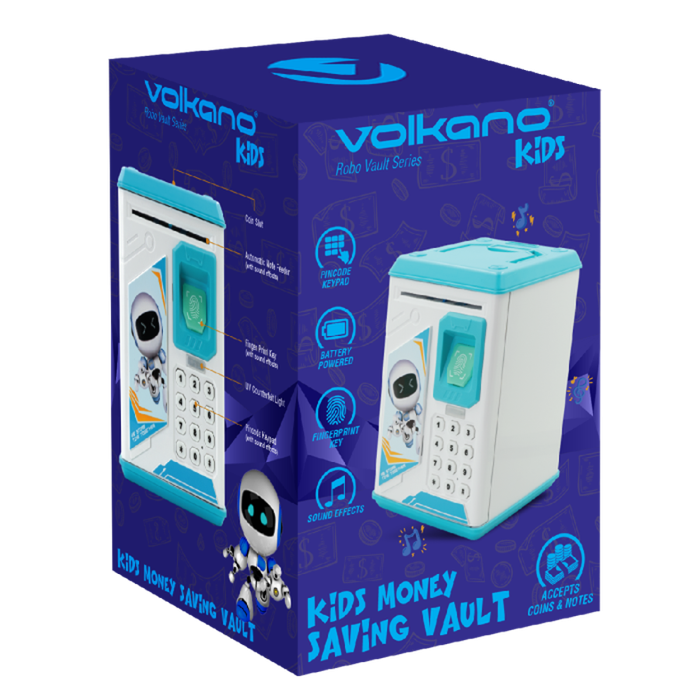 Volkano Kids Vault series Kids Money Saving Vault- Blue