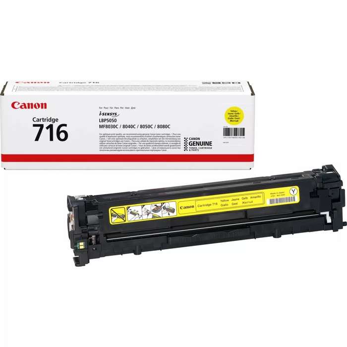 Canon-Toner-CRG 716 Y-LBP5050 / LBP5050n / MF8030Cn / MF8040Cn / MF8050Cn / MF8080Cw  Yield 1 500