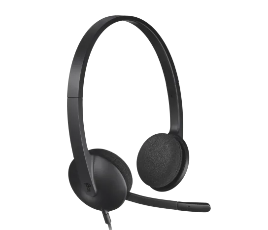 Logitech H340 USB Computer Headset - BLACK - USB