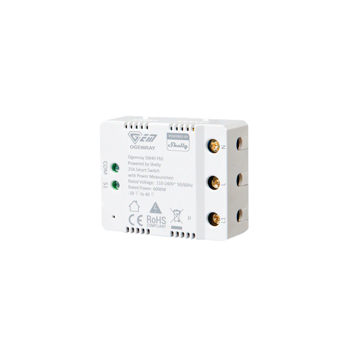 Smart Relay Powered by Shelly, Designed for Precise Control of Large A