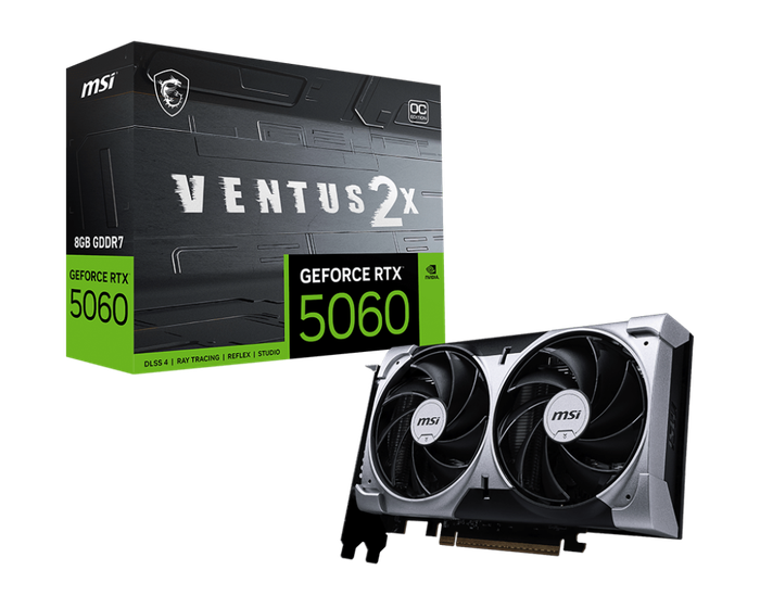 MSI GeForce RTX 5060 VENTUS 2X OC 8GB GDDR7 Graphics Card