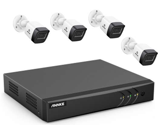 8CH 3K(5MP) Lite H.265+ Hybrid DVR + 4x Annke 2MP, 1080P + Cables