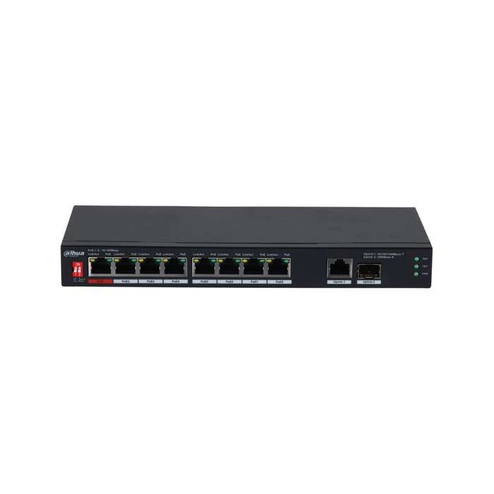 Dahua Gigabit Switch 10 Port: 8xPoE 2SFP 2UP C/Managed
