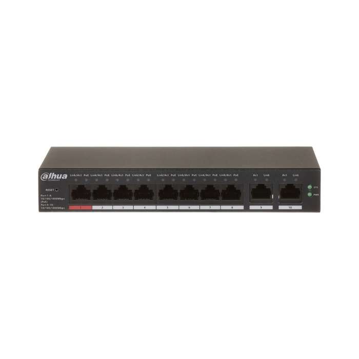 Dahua GB Switch 10 Port: 8xPoE 2UP Cloud Managed