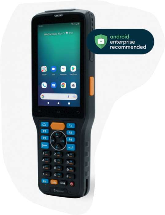 Newland MT37 Mobile Computer with 2.8" Touch Screen; 1+8 BT WiFi 4G GPS NFC, Incl; Wrist strap an...