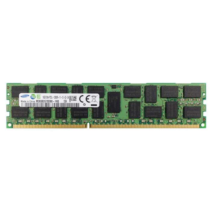 16GB Samsung, DDR3 (1600MHz) RDIMM, PC3L-12800R, Dual Rank x4 (Server