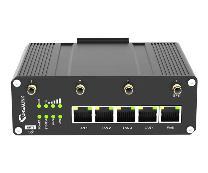 Milesight UR75 5G Industrial Cellular Router with GPS &amp; PoE | UR75