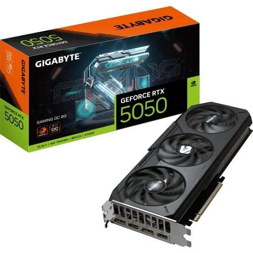 Gigabyte GeForce RTX 5050 Gaming OC 8G 8GB GDDR6 128-bit PCIe 5.0 Desktop Graphics Card