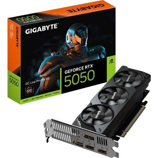Gigabyte GeForce RTX 5050 OC Low Profile 8G  8GB GDDR6 128-bit PCIe 5.0 Desktop Graphics Card