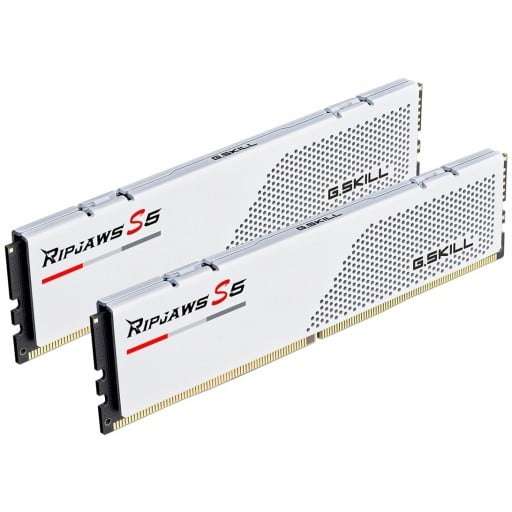 G.Skill F5-6000J3238F16GX2-RS5W Ripjaws S5 32GB (2x16GB) DDR5-6000MHz CL32 1.35V White Desktop Me...
