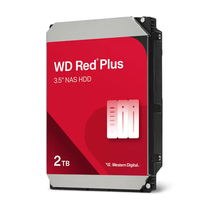 Western Digital WD Red Plus WD20EFPX 2 TB Hard Drive - 3.5'' Internal - SATA (SATA/600)